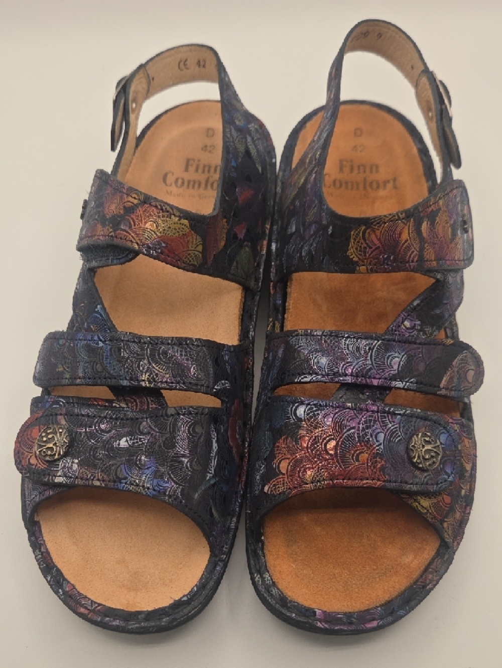 Finn Comfort Gomera's Irpino Darkblue Strappy Comfort Sandals 10.5 - Picture 3 of 10